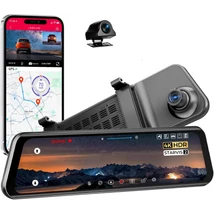 Tükörbe integrált  Érintőképernyős dupla Autós és tolató kamera Lingdu LD4k